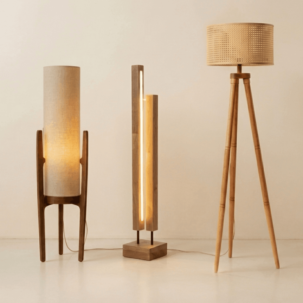 Handcrafted Wooden & Floor Lamps Collection